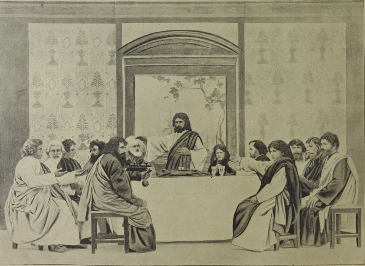 "Das Heilige Abendmahl" aus einer Aufführung im Jahre 1899