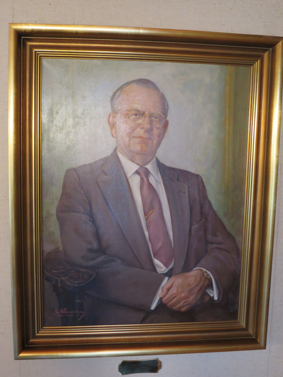 Das Porträt Kuntners im Sitzungssaal des Hohenauer Rathauses