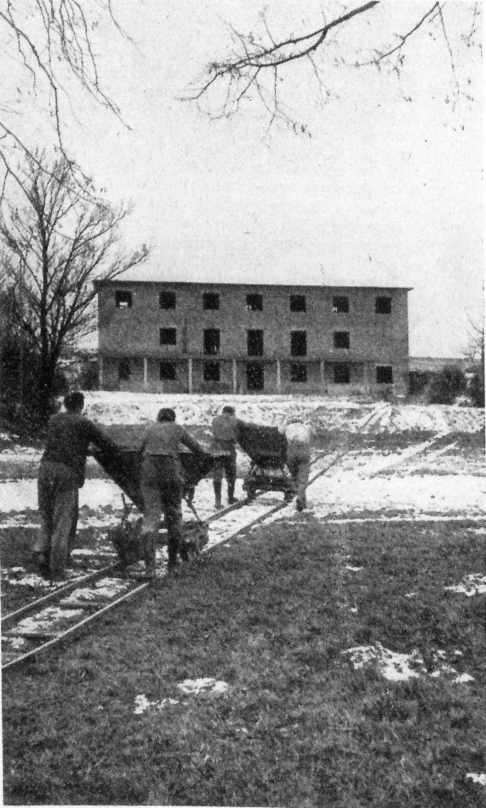 Der Rohbau konnte bereits vor dem Winter 1955/56 fertiggestellt werden