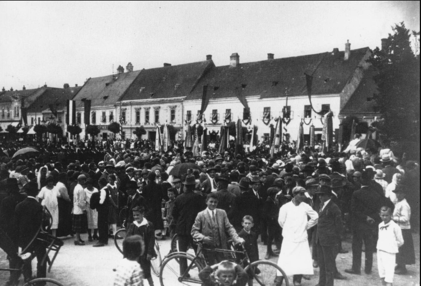 Eine Aufnahme des Mistelbacher Fotografen Josef Plaschil jun. vom Katholikentag 1922 und das einzige überlieferte Foto dieses Ereignisses